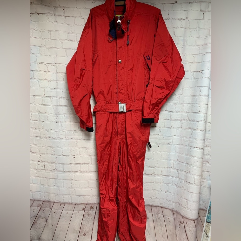 Vintage Killy Recco Red Nylon Ski Suit Size M​